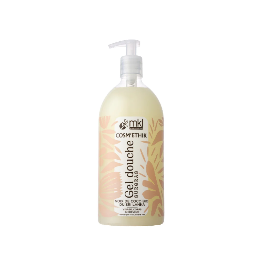 MKL GEL DOUCHE 3 EN 1 VISAGE CORPS CHEVEUX NOIX COCO BIO COSMETIC 1L - Image 1