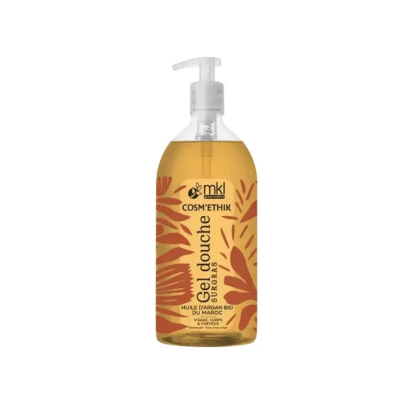 MKL GEL DOUCHE 3 EN 1 VISAGE CORPS CHEVEUX HUILE ARGAN BIO COSMETIC 1L