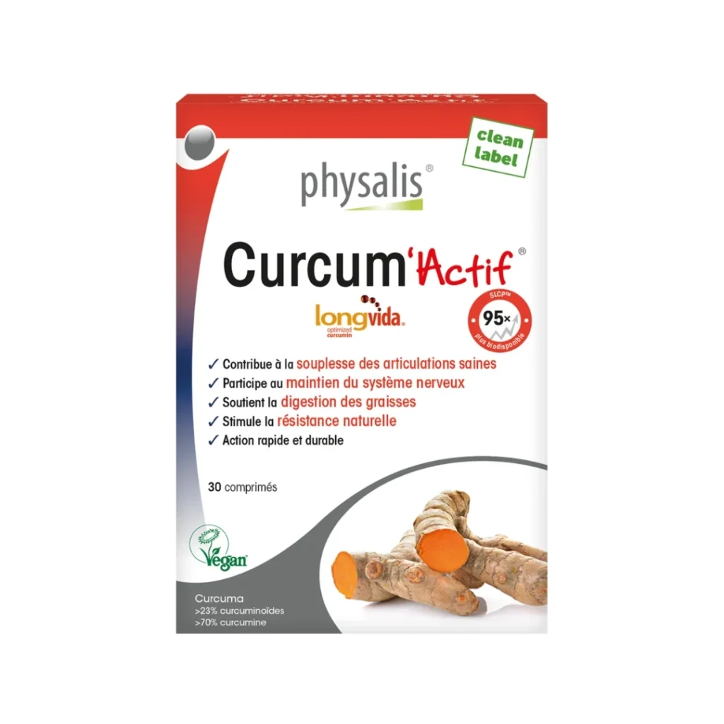 CURCUMA ACTIF 30 COMPRIMES PHYSALIS