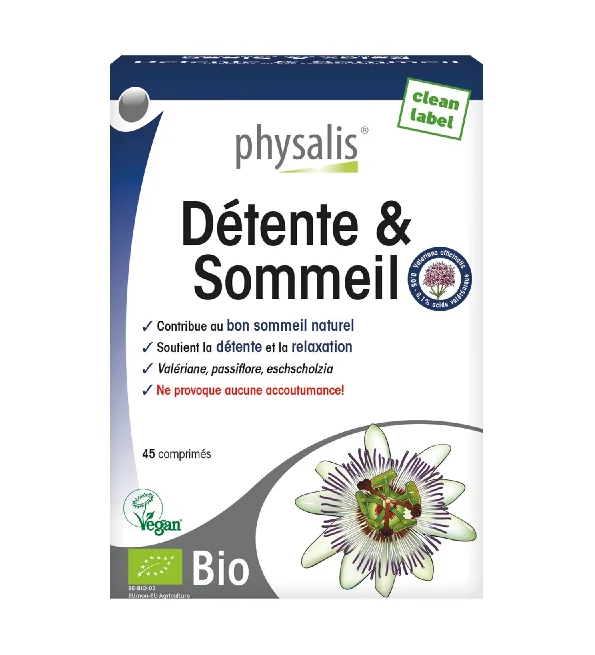 DETENTE ET SOMMEIL 45 COMPRIMES PHYSALIS