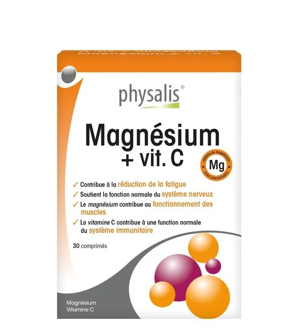 MAGNESIUM + VIT C 30 COMPRIMÈS PHYSALIS