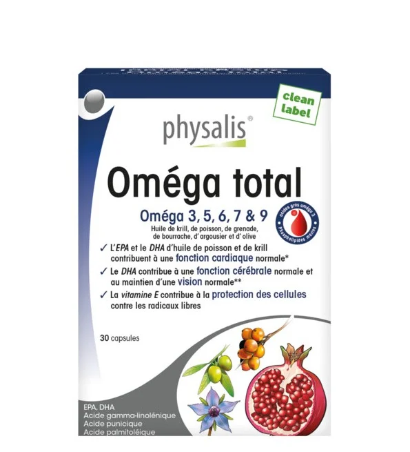OMEGA TOTAL 3.5.6.7 & 9 30 CAPSULES PHYSALIS