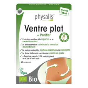 VENTRE PLATE + PURIFIER 45 COMPRIMES PHYSIALIS