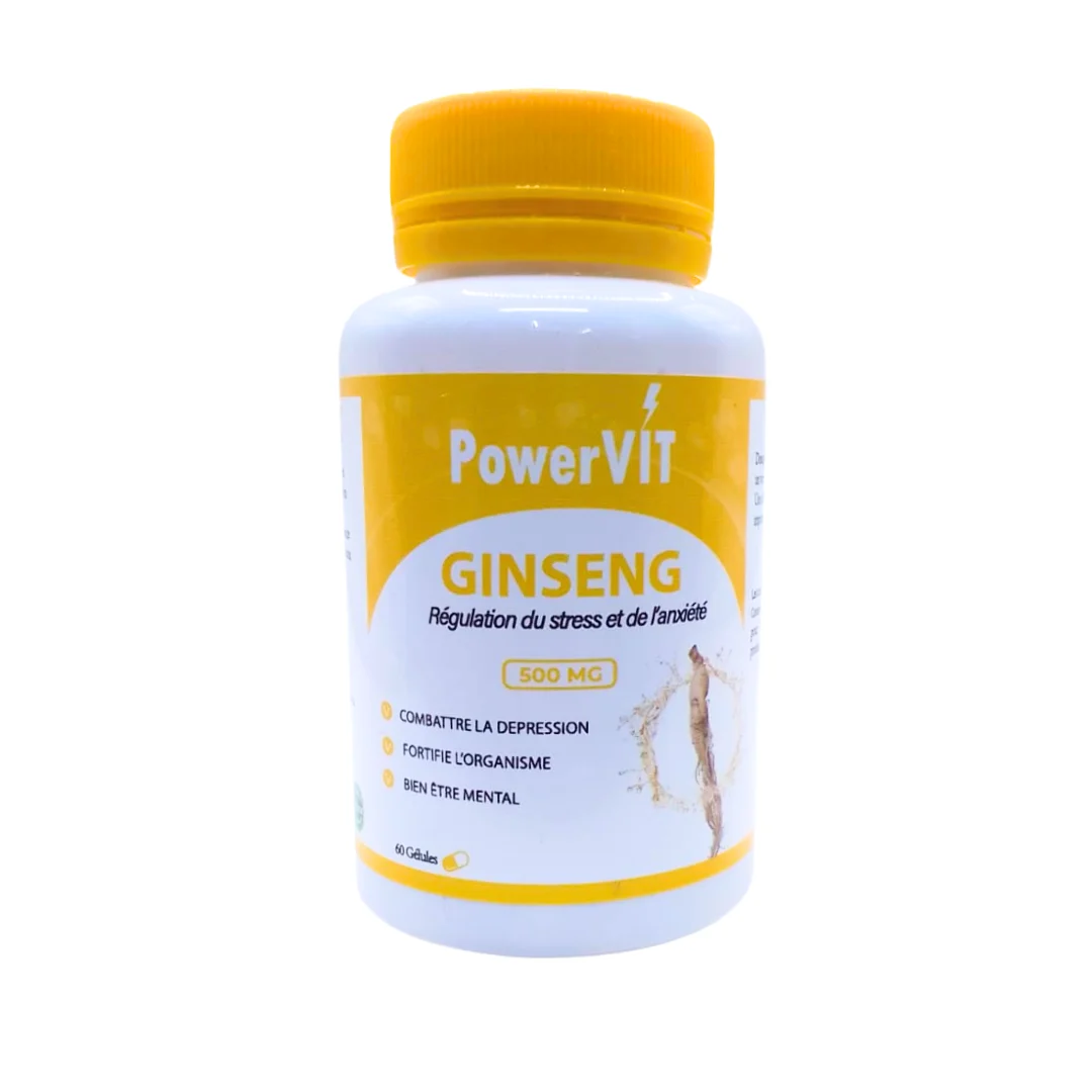 GINSENG 500MG 60 GELULES POWERVIT - Image 1