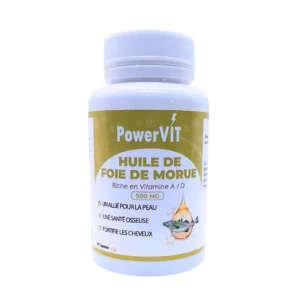 HUILE DE FOIE DE MORUE 500MG 60 GELULES POWERVIT