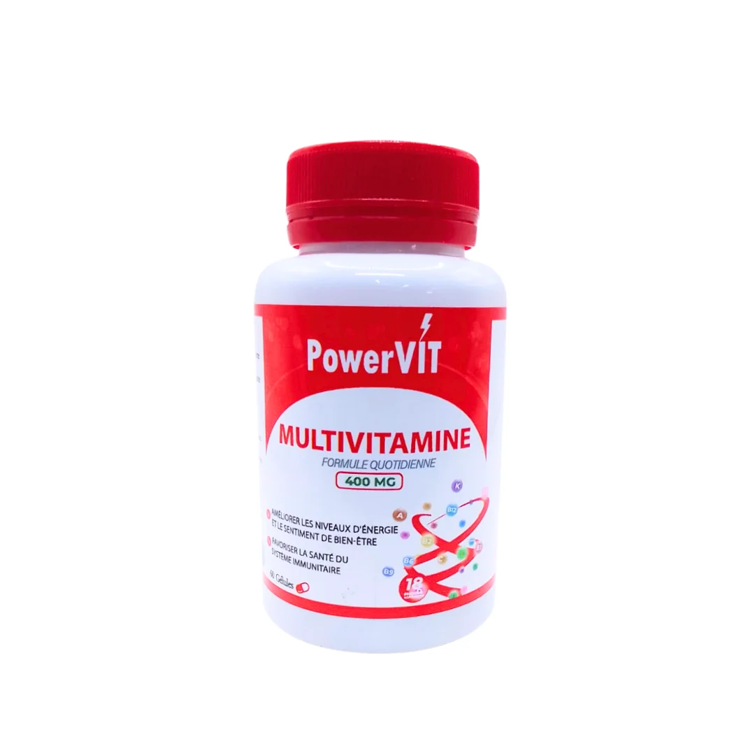 MULTIVITAMINE 400MG 60 GELULES POWERVIT - Image 1