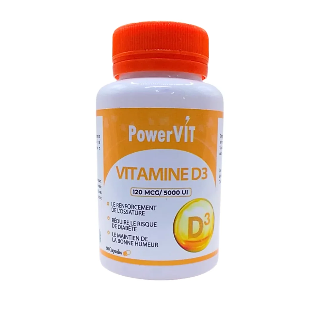 VITAMINE D3 5000UI 60 CAPSULES POWERVIT