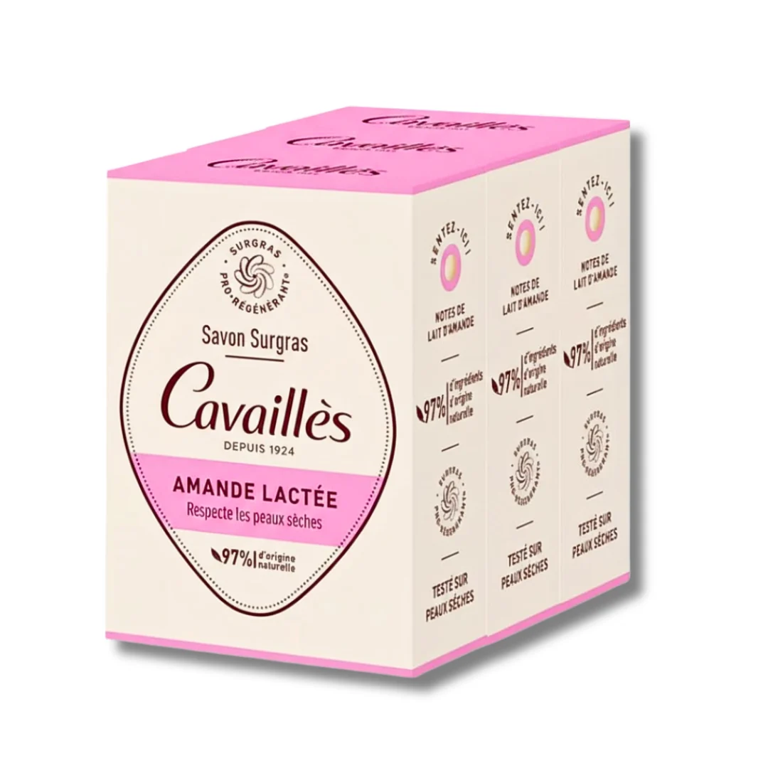 ROGE CAVAILLES SAVON AMANDE LACTEE 200 GR X 3 COFFRET - Image 1