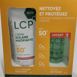 LCP ACNE CREME SOLAIRE 75 ML + MIN GEL NETTOYANT