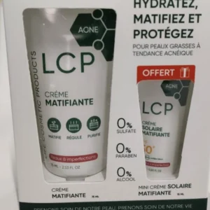 LCP ACNE CREME MATIFIANTE 75 ML + ECRAN SOLAIRE 15 ML