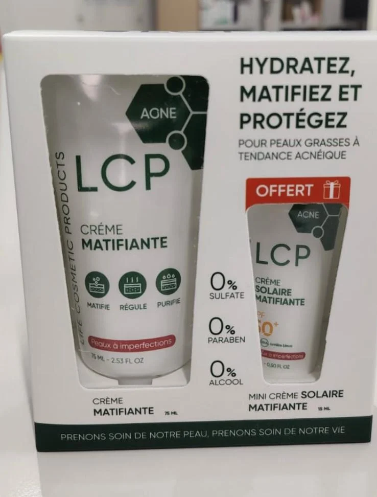 LCP ACNE CREME MATIFIANTE 75 ML + ECRAN SOLAIRE 15 ML - Image 1