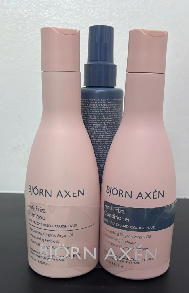 BJORN AXEN ANTI FRIZZ ( SHAMPOO + CONDITIONER+ MIRACLE SPRAY) PROMO