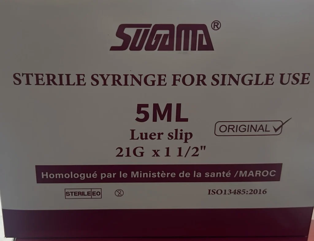 SERINGUE DISPOSABLE 5 CC 21 G SUGMA