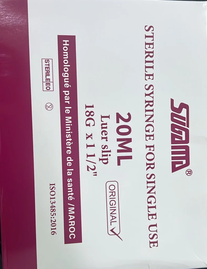 SERINGUE DISPOSABLE 20 CC 18 G SUGMA