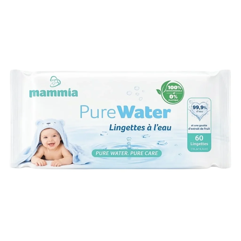 LINGETTES MAMMIA PURE WATER X 60